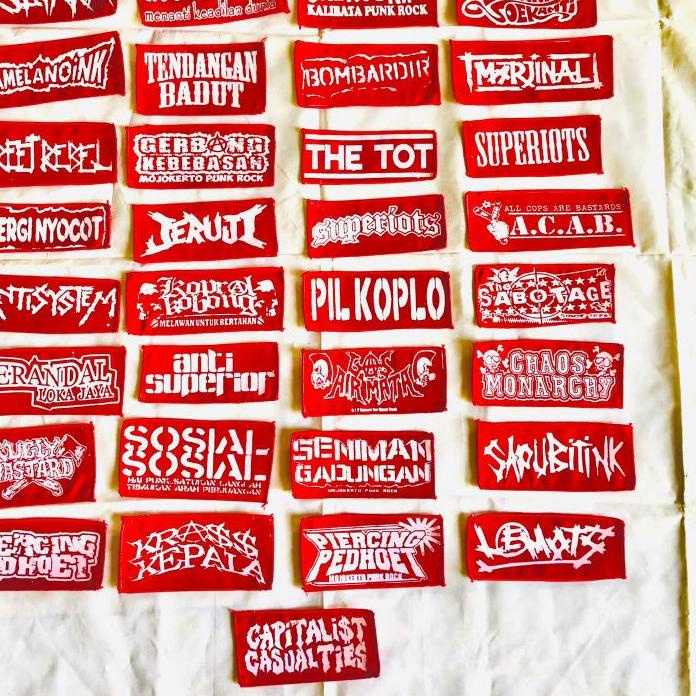 Bnting Harga❄️ emblem kecil 10rb dapat 4bji / path punk bordil backpath tempelan punk stiker punk em