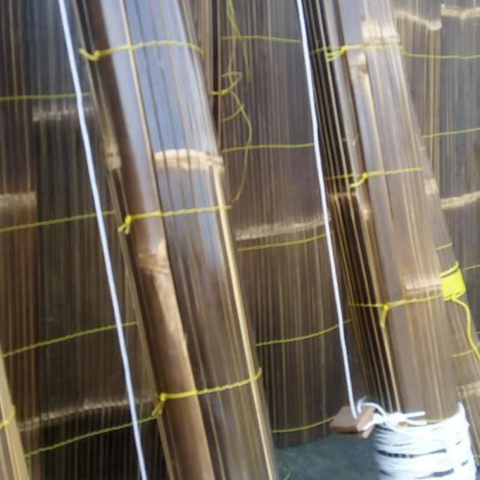 Tirai krey bambu kulit hitam krey outdor 1x2 murah berkualitas pernis - Hitam