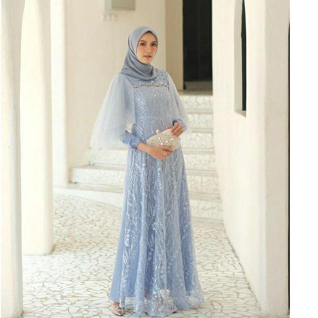 Langsung Kirim BAJU GAMIS BATIK COUPLE GAMIS BROKAT KONDANGAN DRESS BURKAT BORKAT TILE BATIK MUSLIM 