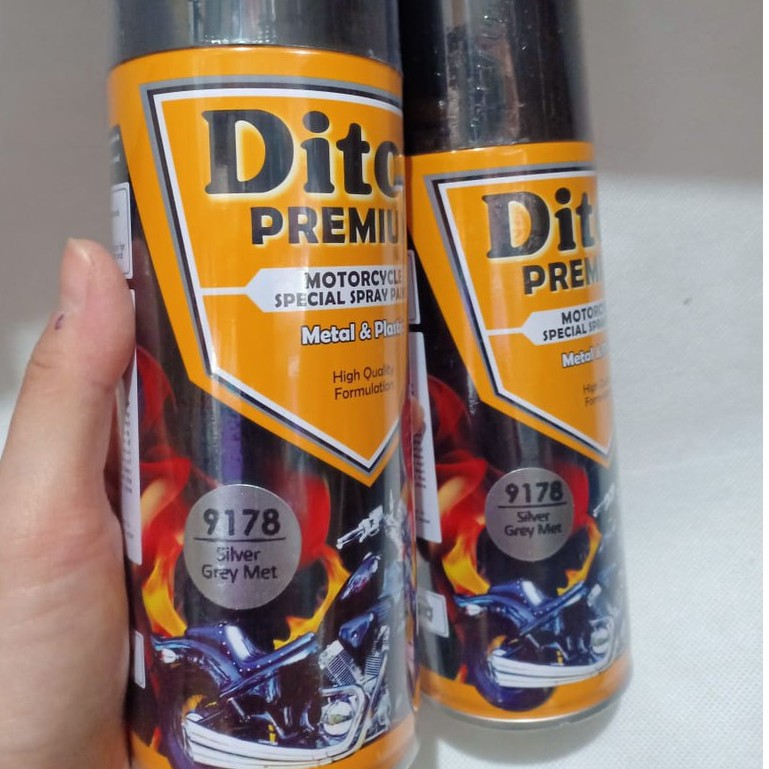 Pilok Cat Pilox DITON Premium 9178 Silver Grey Met / Abu2 Metalik / Abu2 Perak (400cc)