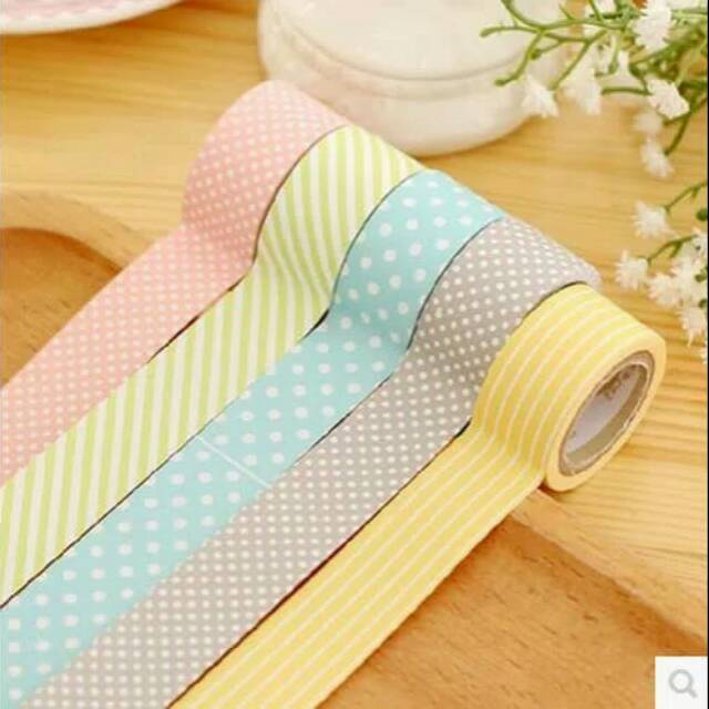 

Solasi / Selotip Dekorasi Garis, Polkadot 1,5cm - Garis Polkadot