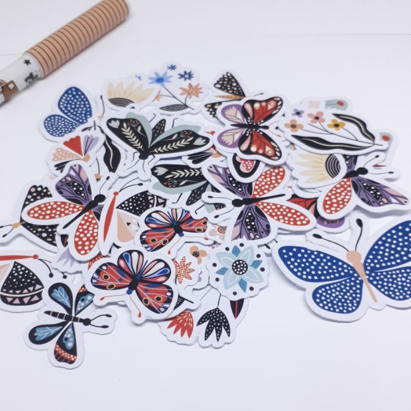 

stiker scrapbook butterfly kupu kupu warna lucu stiker DIY