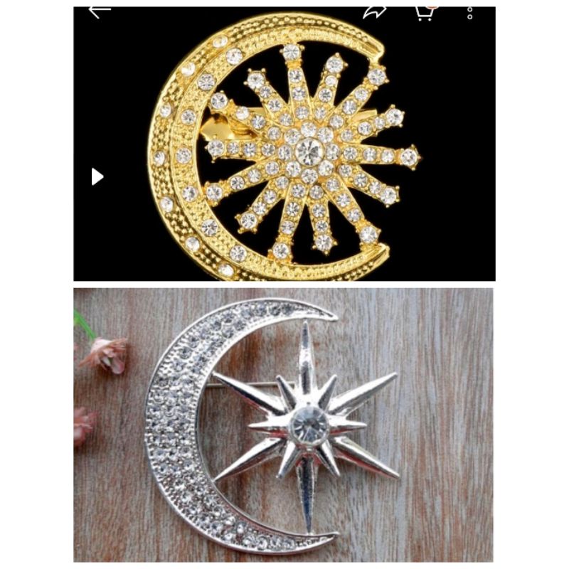 Bross / pin bulan bintang