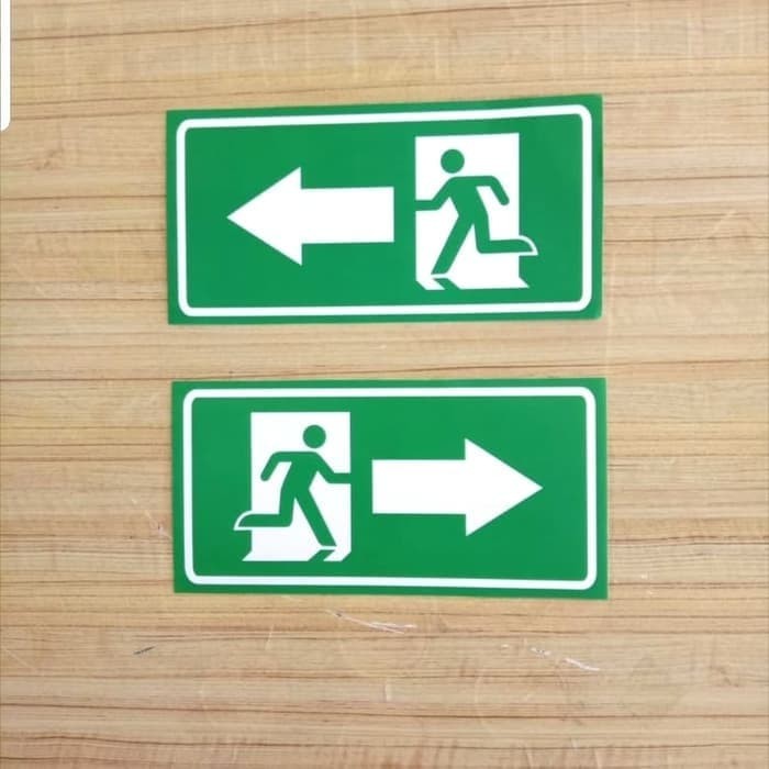 

SIGN STICKER JALUR EVAKUASI UK 10X20CM STIKER ARAH PANAH