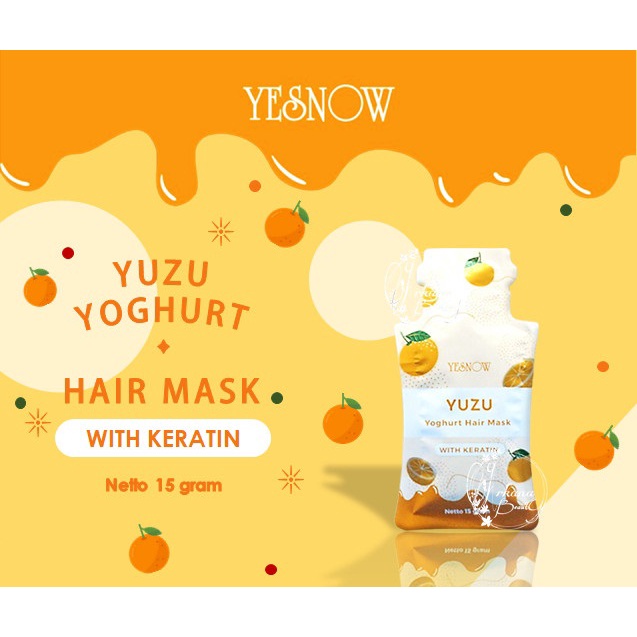 ★ BB ★ YESNOW Hair Mask Sachet 15gr | Masker Rambut | Perawatan Rambut - Yesnow Yoghurt Hair Mask