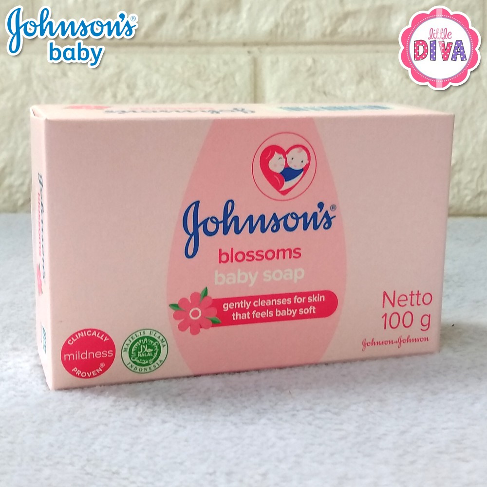 Johnson's Baby bath Soap Blossoms Milk sabun mandi bayi batangan 100gr ens