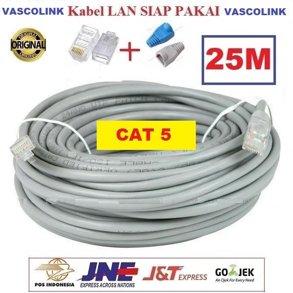 Kabel LAN Vascolink 25 M UTP RJ45 Cat5 ORIGINAL