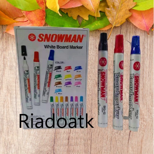 

Jualan Spidol Whiteboard Marker Snowman Bg-12 Per Pack Trendi