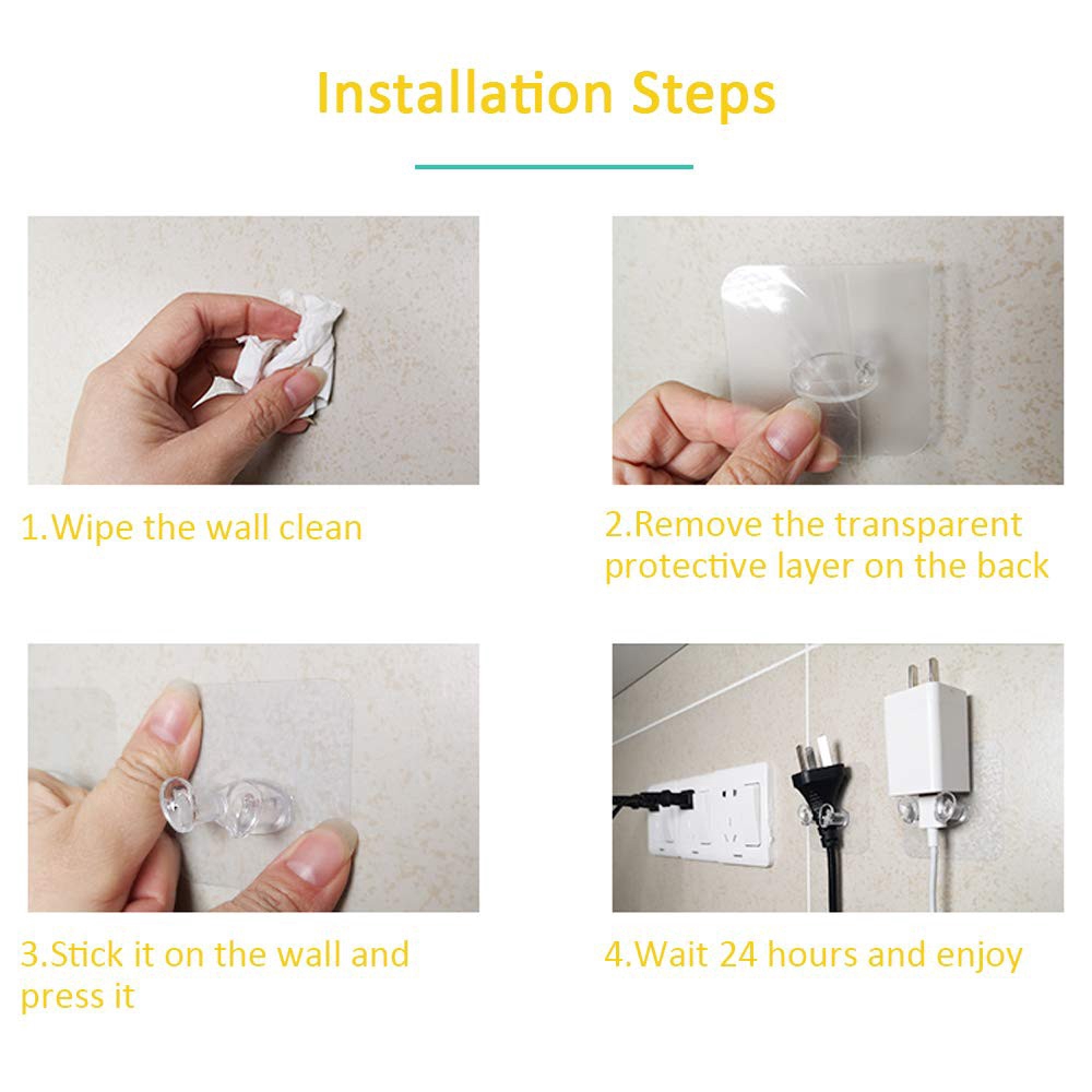Dinding Storage pengait/USB Kabel Daya Plug Socket Pemegang/Home Office Adhesive Hanger