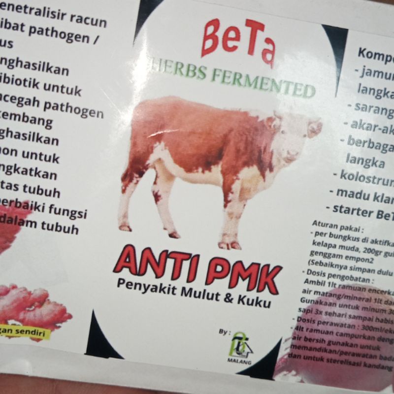 Obat Anti PMK Sapi Beta Anti PMK Hewan