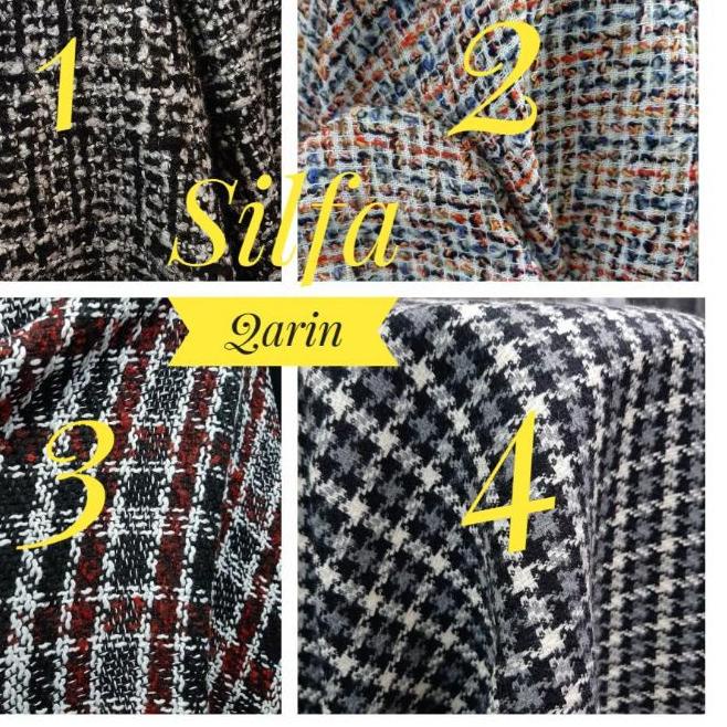 ☑ Wool Acrylic Rajut _ Kain Wool Acrylic Import _ Bahan Kain Blazer/Jas (Harga 0.5 meter) ☞