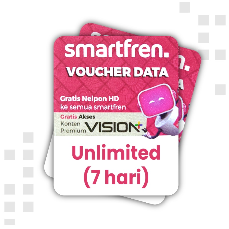 Voucher SMARTFREN Unlimited 7 hari (FUP 2 GB /hari) - Kuota Internet