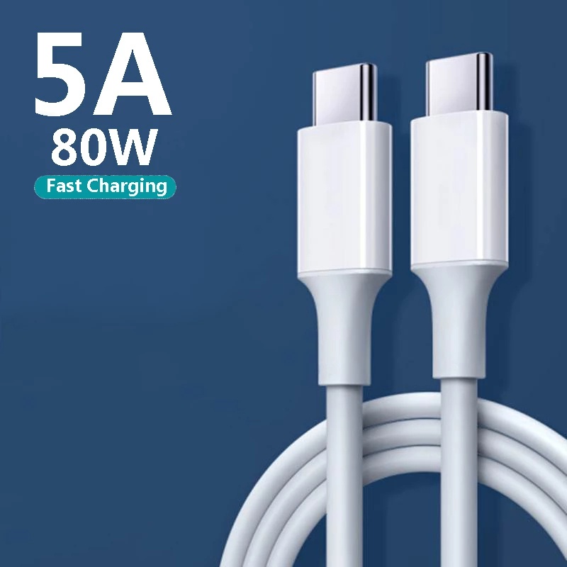 5A 80w Double-head Type-c Fast Charging Cable Data Cable