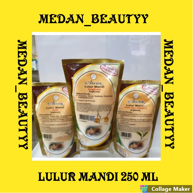 250 ML POUNCH - AKU AYU LULUR MANDI REFILL 250 ML - AKU AYU LULUR MANDI