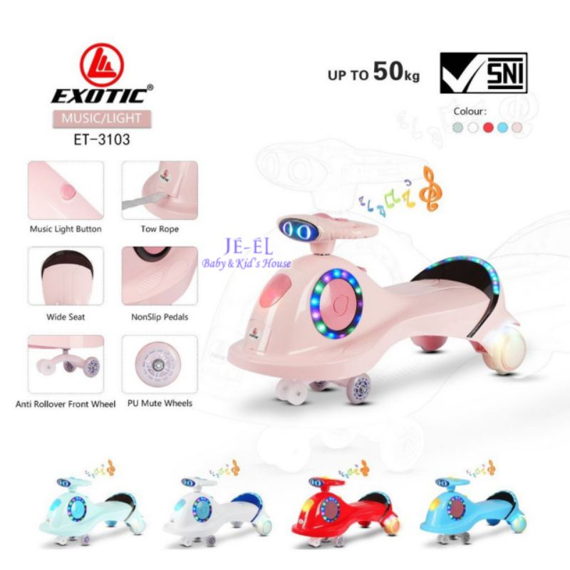 Exotic Magic Car Swing Car ET 3103 / Mainan Mobilan Anak Exotic ET 3103