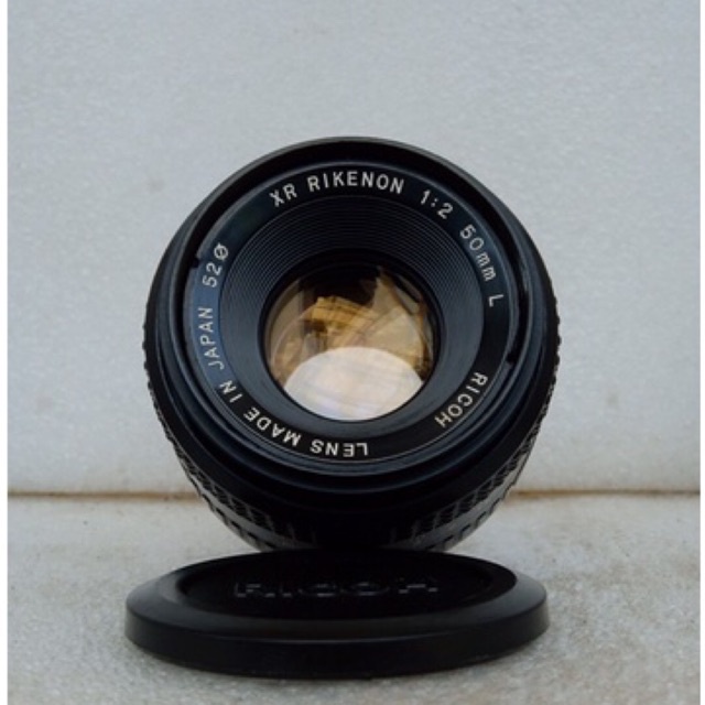 Lensa Vintage Ricoh XR Rikenon 50mm f2 L mulus terawat indah langka