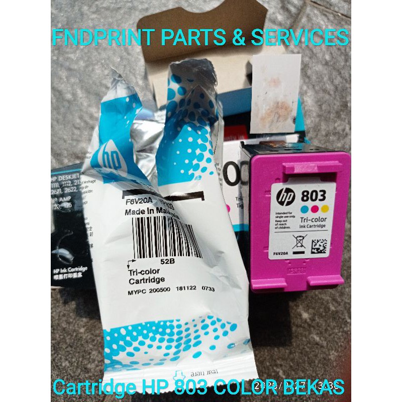 Cartridge HP 803 Tri-Color Original HP Bekas Original