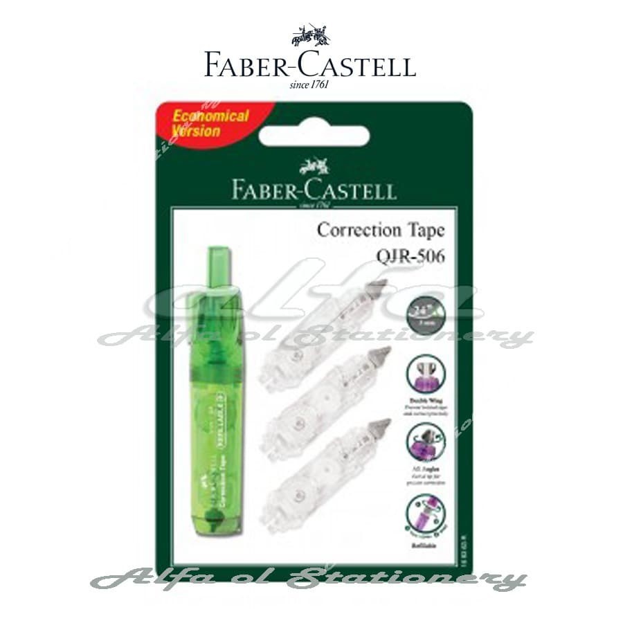 Correction Tape QJR 506 Faber Castell Plus 3 Refill / CT / Tip X Pita