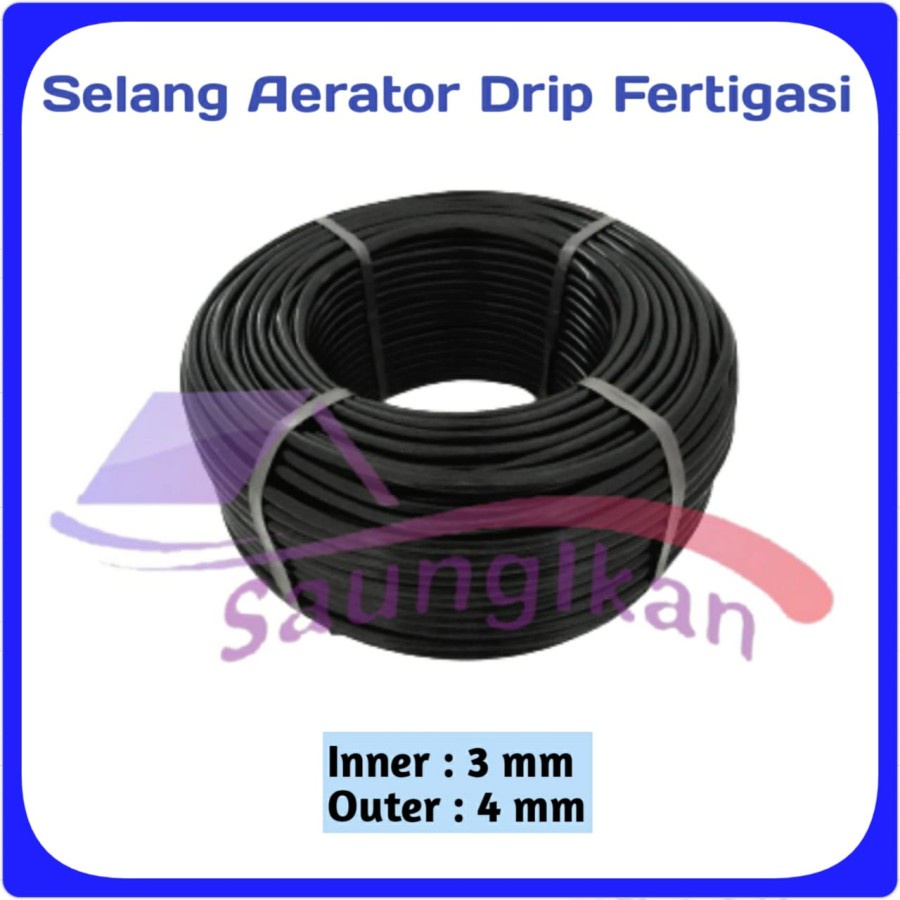 Jual SELANG DRIP FERTIGASI Aerator Aquarium HIDROPONIK meteran HITAM Shopee Indonesia