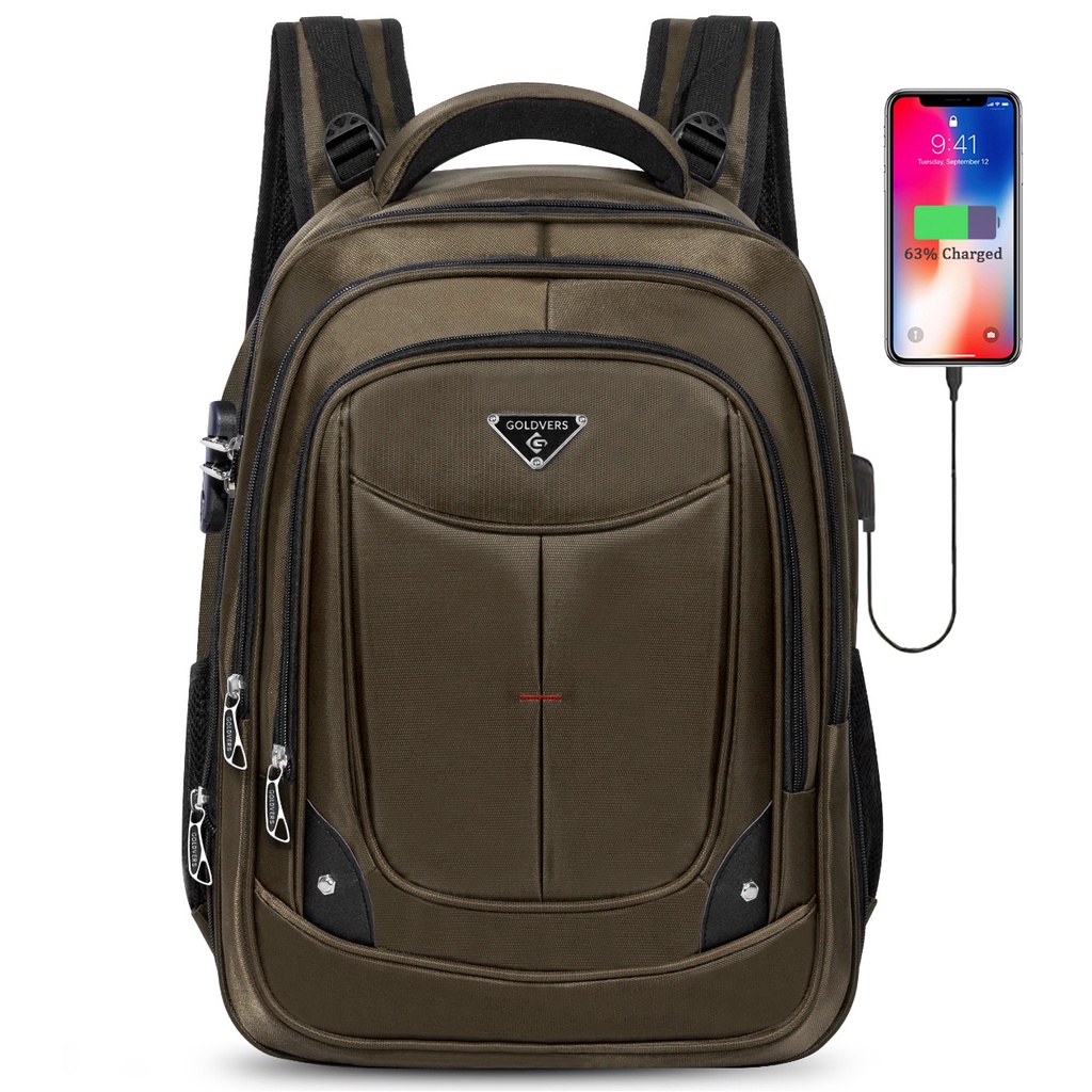 Tas Ransel POLO GOLDVERS 18 INCH Pria Tas SEKOLAH KULIAH Tas POLO IMPORT FREE RAINCOVER SLOT LABTOP
