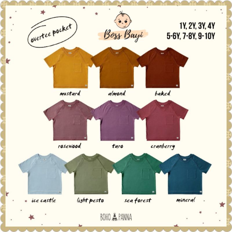 BOHOPANNA - Overtee Pocket - Kaos Atasan Anak