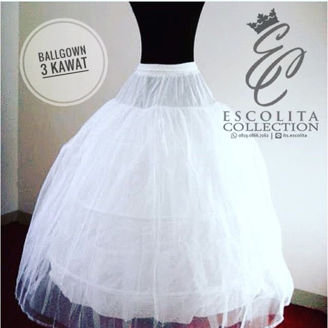 3 kawat - petticoat / rok pengembang / petikot dewasa