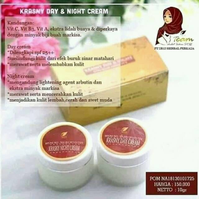 

Krasny day & night cream sr12/untuk kulit kering/cream pencerah dan anti aging