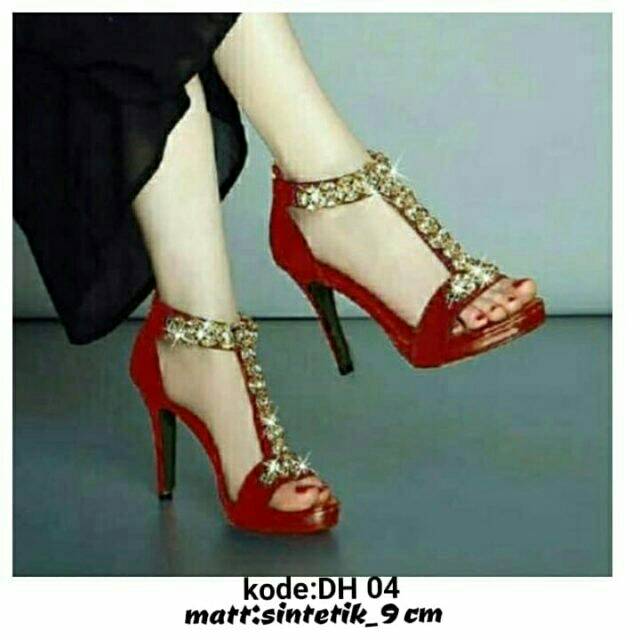 Dh40 HEELS 9CM MADINA HEELS RED HEEL PESTA HEEL WEDDING HEEL CANTIK HEEL MERAH HEEL HITAM