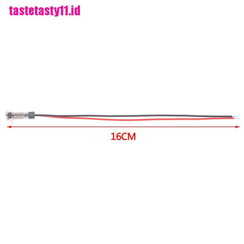 (TTID) P67 Lampu Indikator Peringatan led 6mm 3v 5v 6v 12v 24v Anti Air Bahan metal