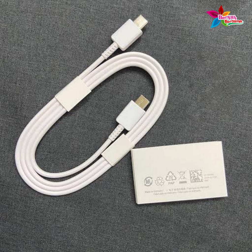 Kabel Data Cable ORIGINAL Samsung cabutan S21 nonpack super fast Charging for Galaxy A23 A33 A53 A73 5G s21+ S21fe s21ultra s22 s22+ s22ultra note20 Note20ultra s23 s23+ s23ultra z flid 4 z fold 4 z flip 3 z fold 3 Original TYPE C TO TYPE C BB8312