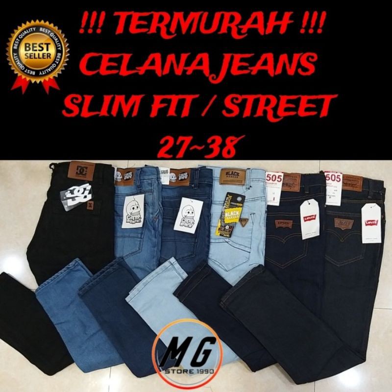 CELANA JEANS PANJANG SLIM FIT PRIA LAKI LAKI