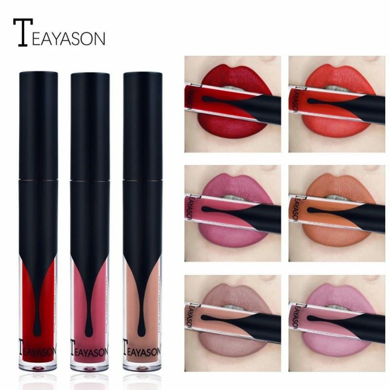 Lipstik cair glamour select Red velvet matte bludru krim bibir ringan tahan lama imoprt murah