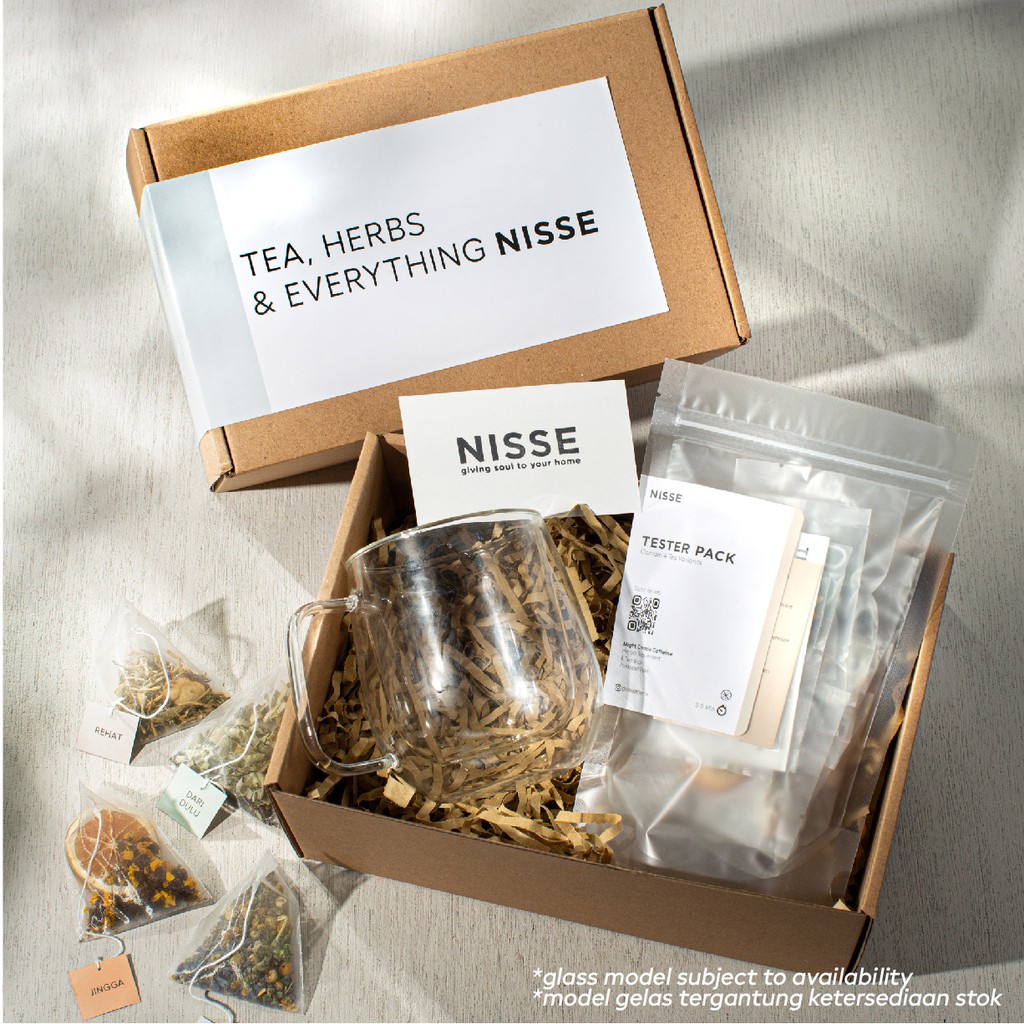 

NISSE GIFT BOX - 1 Pouch NISSE Tea & 1 Tea Glass