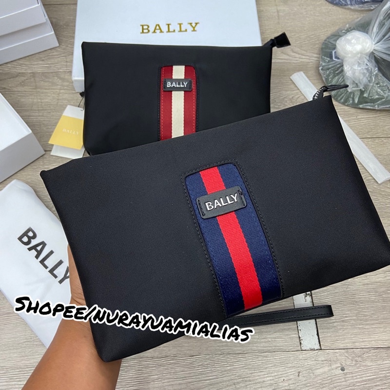 Clutch Bally import free box premium Quality clutch pria wanita import