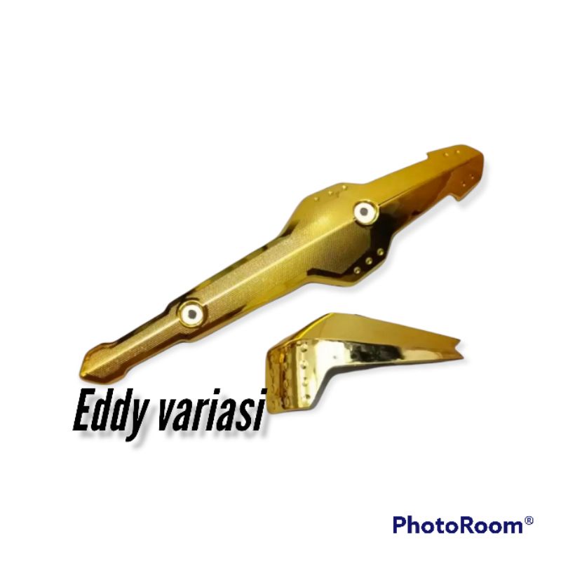 Garnish Knalpot Plus Garnish Hawa Vario 125 Old Gold