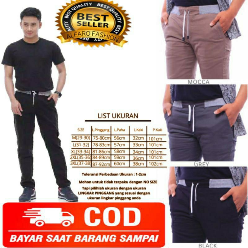 [Hanya Dshopee] Celana Panjang Pria Distro/Rip Panjang Color/remaja-dewasa | Pola Jumbo