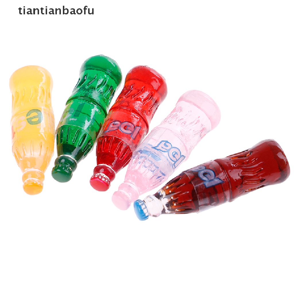 (tiantianbaofu) 5pcs / Set Mainan Miniatur Minuman / Makanan Skala 1: 12 Untuk Dekorasi Rumah Boneka