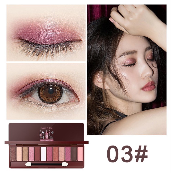 Lameila Eyeshadow Palette 12 warna | Lameila 1111