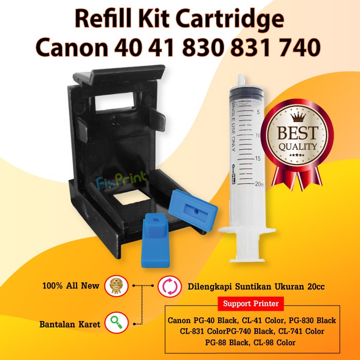 Refill Kit Canon 40 41 Tool Kit Penyedot Tinta Cartrige PG40 CL41 PG830 CL831 PG740 CL741 PG88 CL98