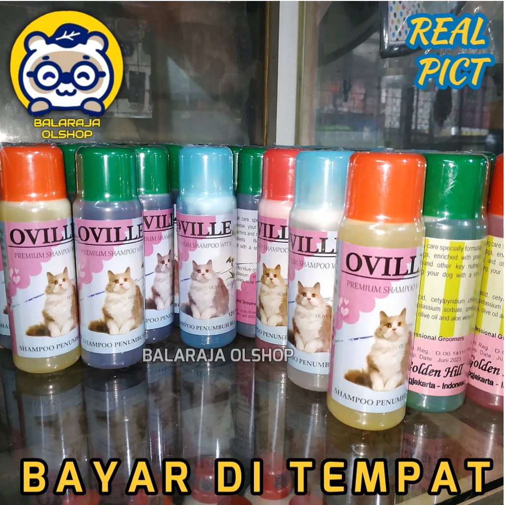 SHAMPO KUCING PENUMBUH BULU RONTOK MELEBATKAN BULU KUCING OVILLE PREMIUM SHAMPOO 125ML