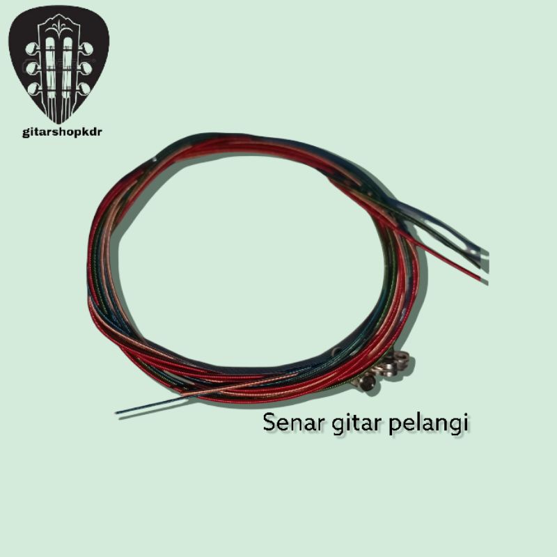 senar pelangi senar warna warni gitar akustik