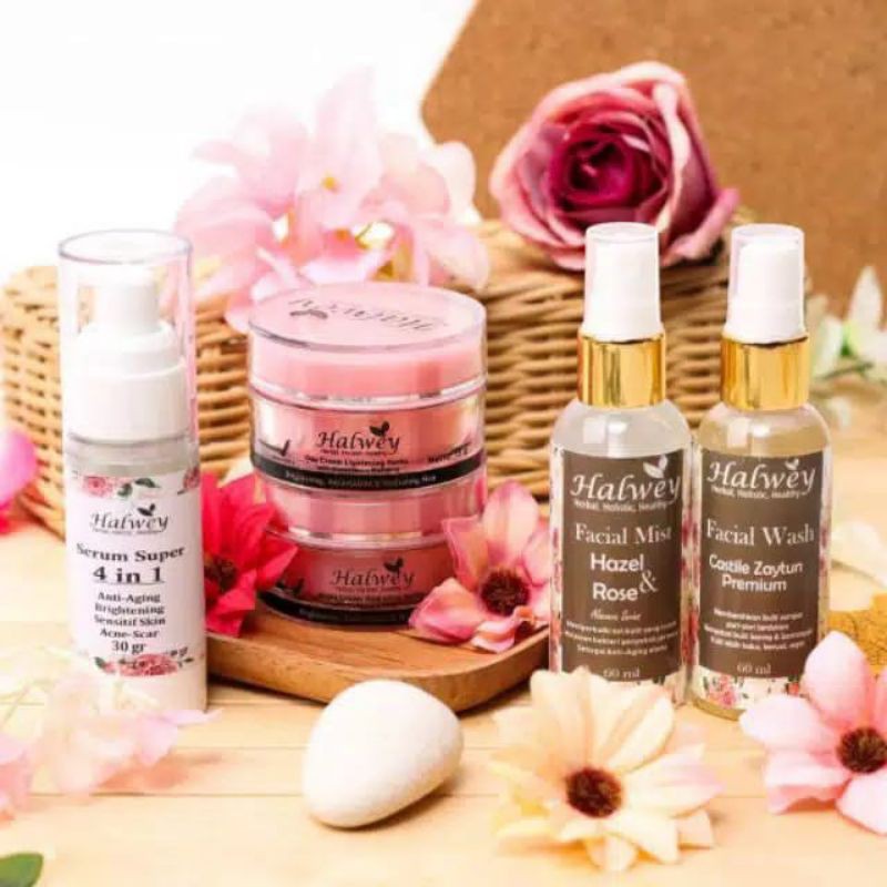 Paket Cantik Exclusive Perawatan Halwey Herba Skincare.