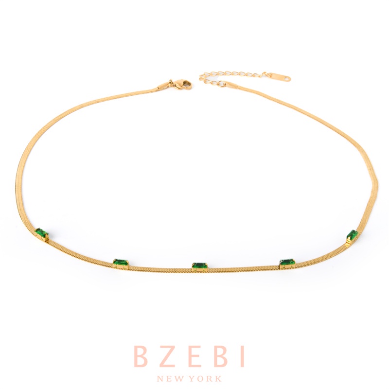 Bzebi Gelang Tangan Titanium Steel Lapis Emas 18k Hias Berlian Gaya Korea 1001n Untuk Wanita