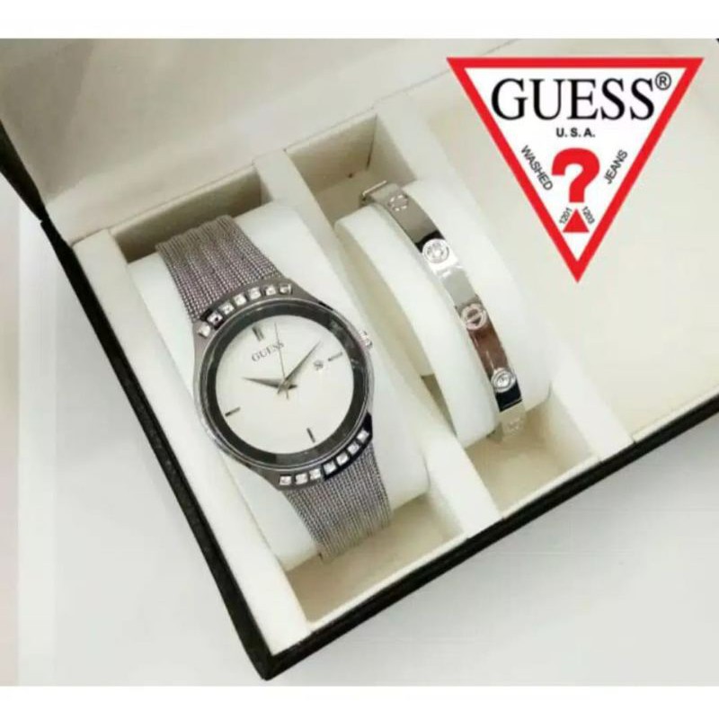 jam tangan terbaru Gu3ss free gelang d.3,2cm. 140rb