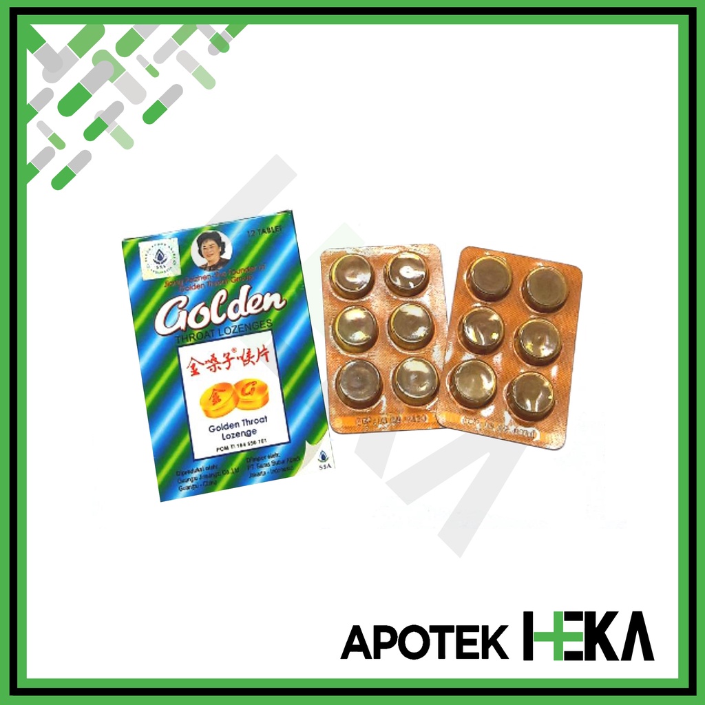 Golden Throat Lozenges isi 12 - Obat Herbal Pelega Tenggorokan (SEMARANG)