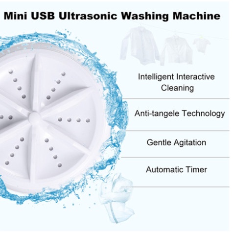 Mesin Cuci Mini -  Portable Ultrasonic Turbine Wash Washing Machine Port