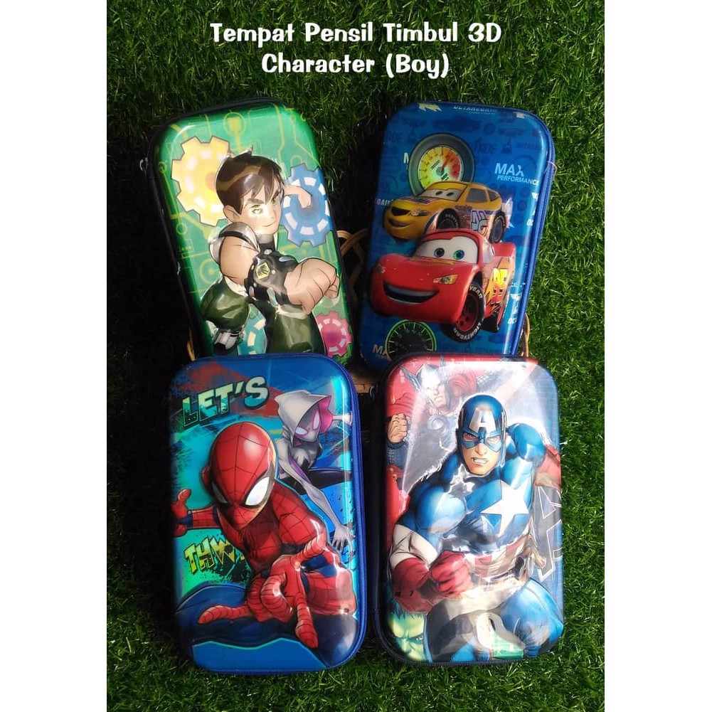 

Kotak Pensil Hardcase Timbul 3D / Pencil Organizer - Karakter Boy