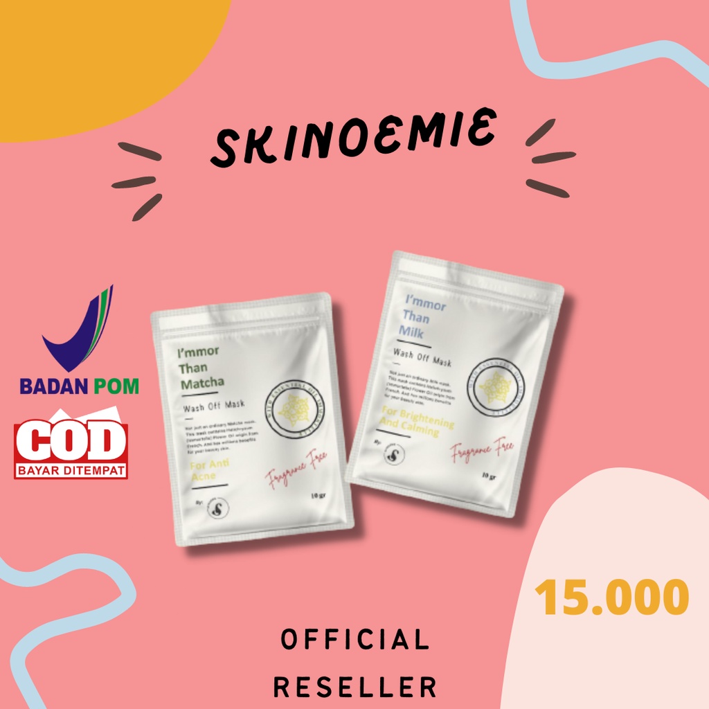 [BEST SELLER FREE GIFT‼] BPOM MASKER WAJAH BY SKINOEMIE WASH OF MASK CLAY MASK MILK MATCHA ORGANIK M