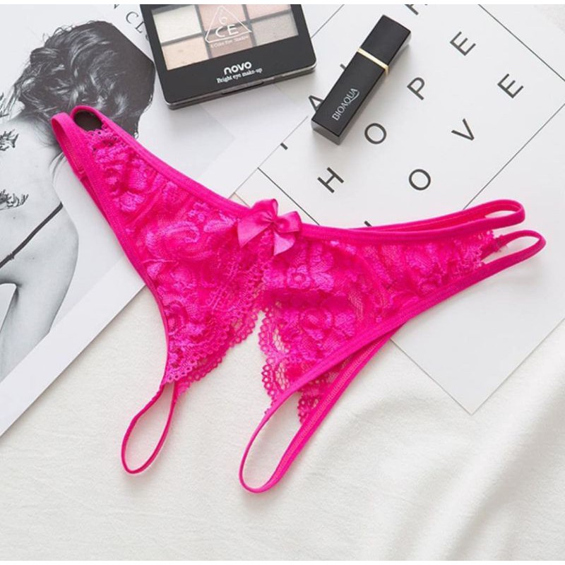 Desecrettz Panties #016 Celana Dalam Wanita Dewasa Model Sexy G String With Open Crotch Open Miss V, CD Wanita Sexy, Baju Tidur Wanita Sexy, Baju Haram Sexy