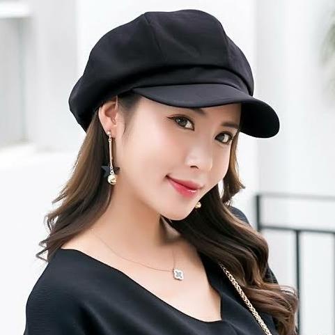 Topi Baret Beret Newsboy Oktagonal Retro Korea Import Wanita Pria